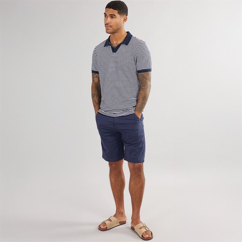 THREADBARE Mens Domino Polo Navy - Image 3