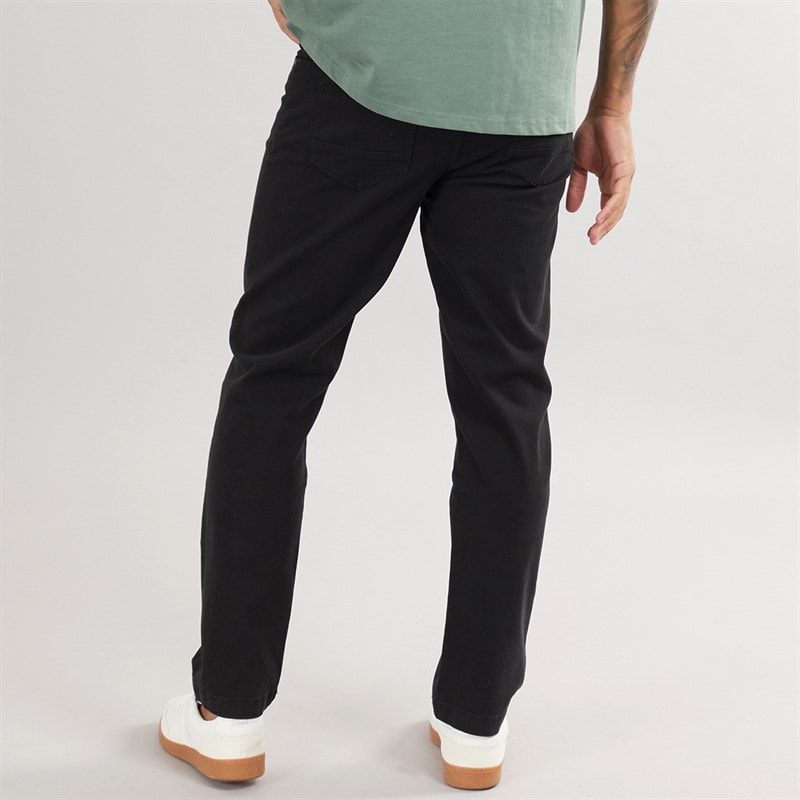 THREADBARE Mens Wyesdale Trousers Black - Image 2