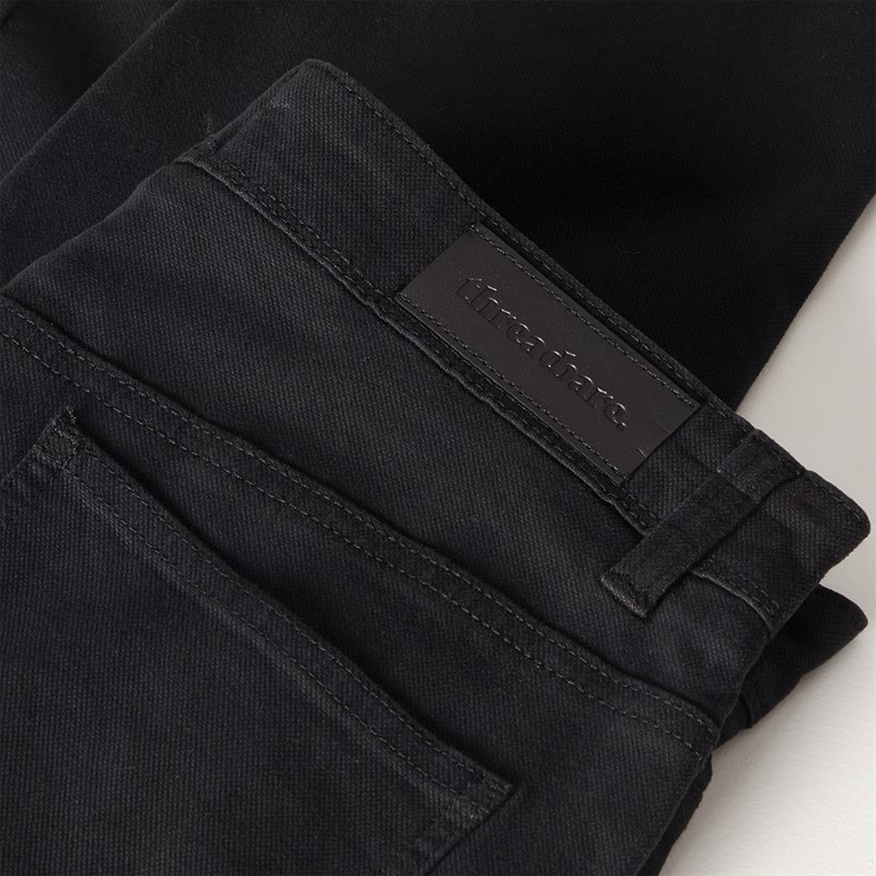 THREADBARE Mens Wyesdale Trousers Black - Image 3