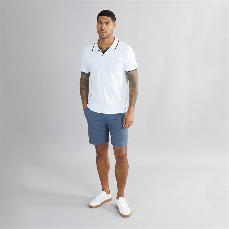 THREADBARE Mens Wests Chino Shorts Misty Blue - Image 4