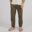 THREADBARE Mens Ramsay Linen Trousers Khaki