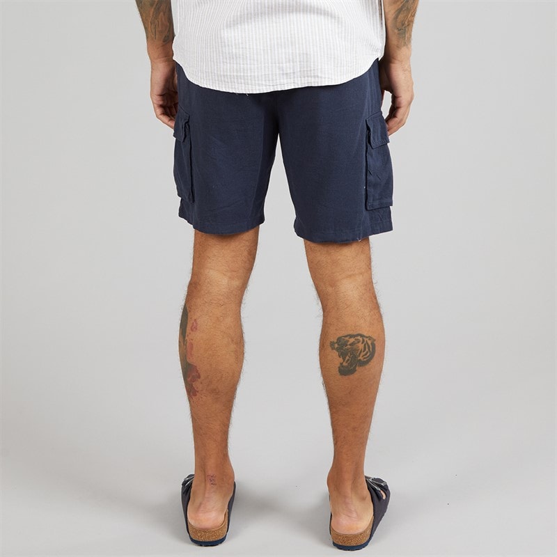 THREADBARE Mens Bristol Cargo Shorts Navy - Image 2