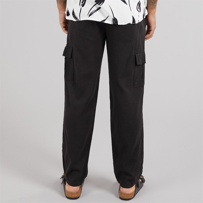 THREADBARE Mens Ramsay Linen Trousers Black - Image 2