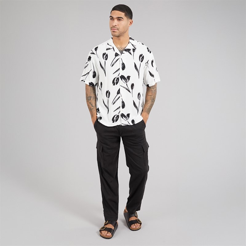 THREADBARE Mens Ramsay Linen Trousers Black - Image 3