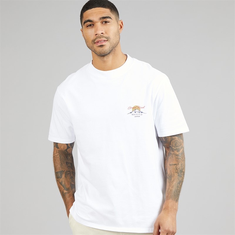 THREADBARE Mens Rock T-Shirt White - Image 2