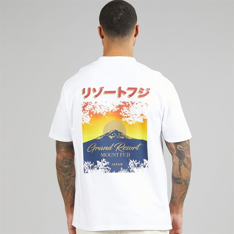 THREADBARE Mens Rock T-Shirt White - Image 3