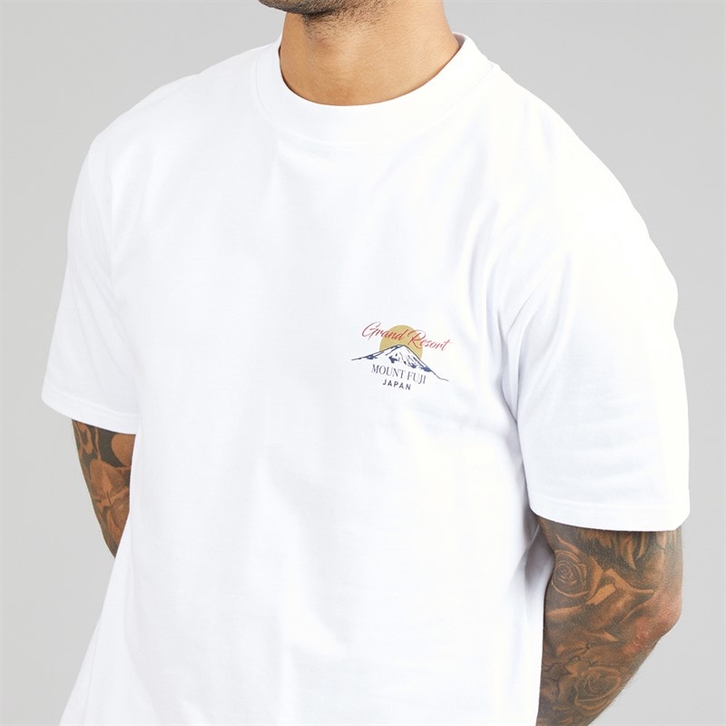 THREADBARE Mens Rock T-Shirt White - Image 5