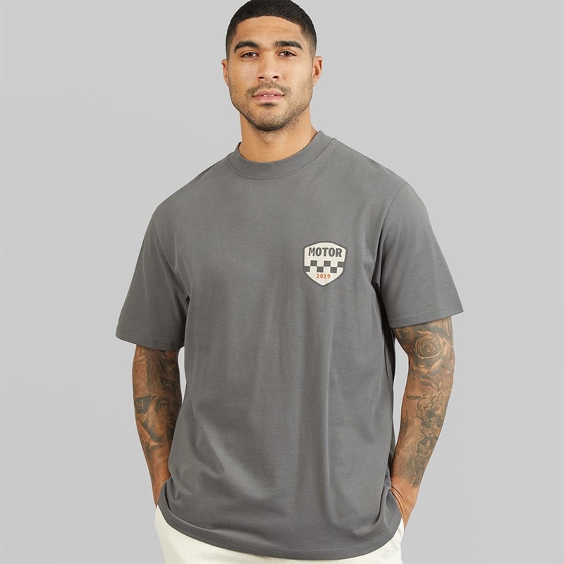 THREADBARE Mens Nol T-Shirt Slate - Image 2