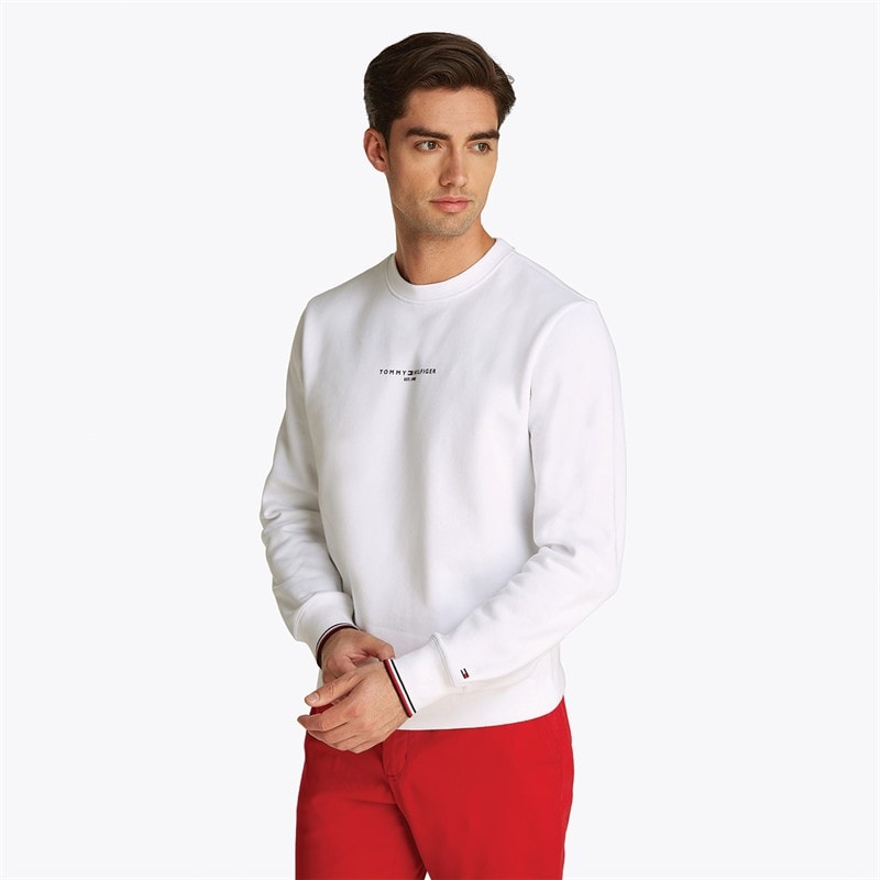 Tommy Hilfiger Mens Pullover Sweatshirt White - Image 1