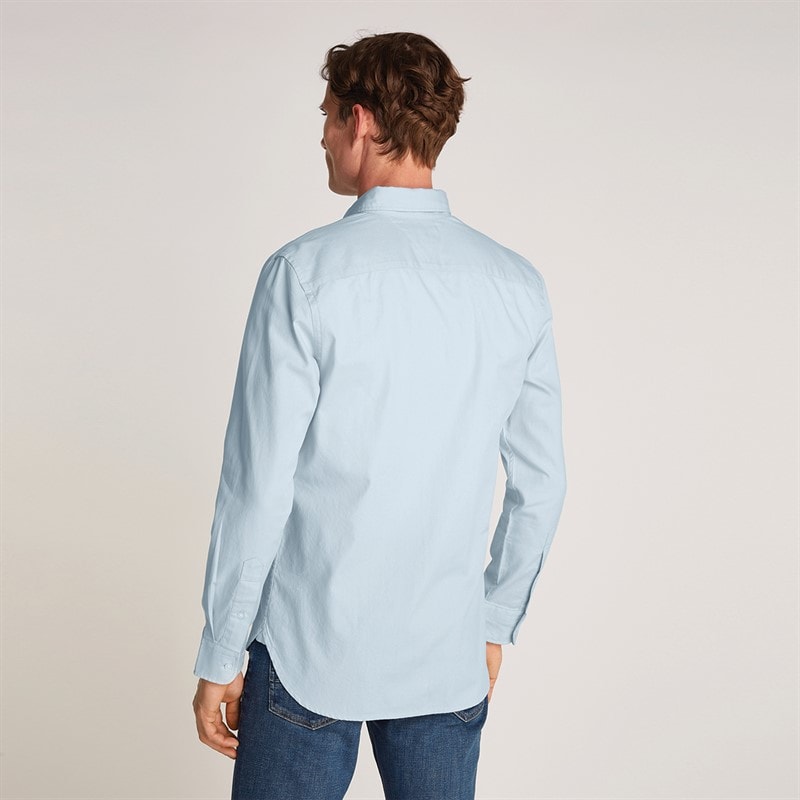 Tommy Hilfiger Mens Flex Dobby Long Sleeve Shirt Breezy Blue - Image 4