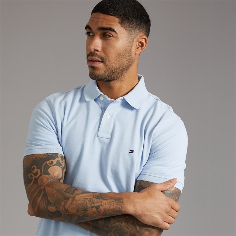 Tommy Hilfiger Mens 1985 Regular Polo Shirt Sky Blue - Image 3