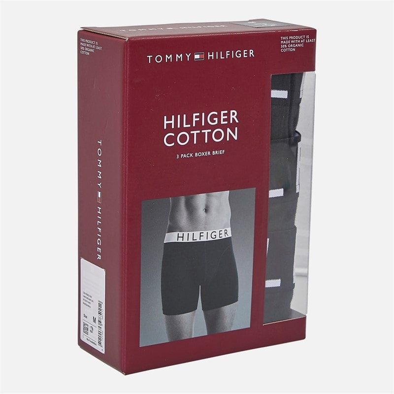 Tommy Hilfiger Mens Three Pack Boxer Briefs Black/Black/Black - Image 2