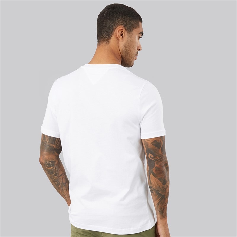Tommy Hilfiger Mens Brand Love Text Box T-Shirt White - Image 2