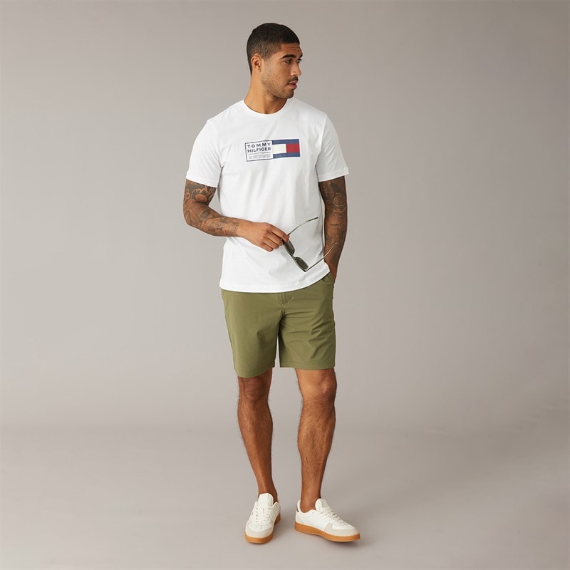 Tommy Hilfiger Mens Brand Love Text Box T-Shirt White - Image 4
