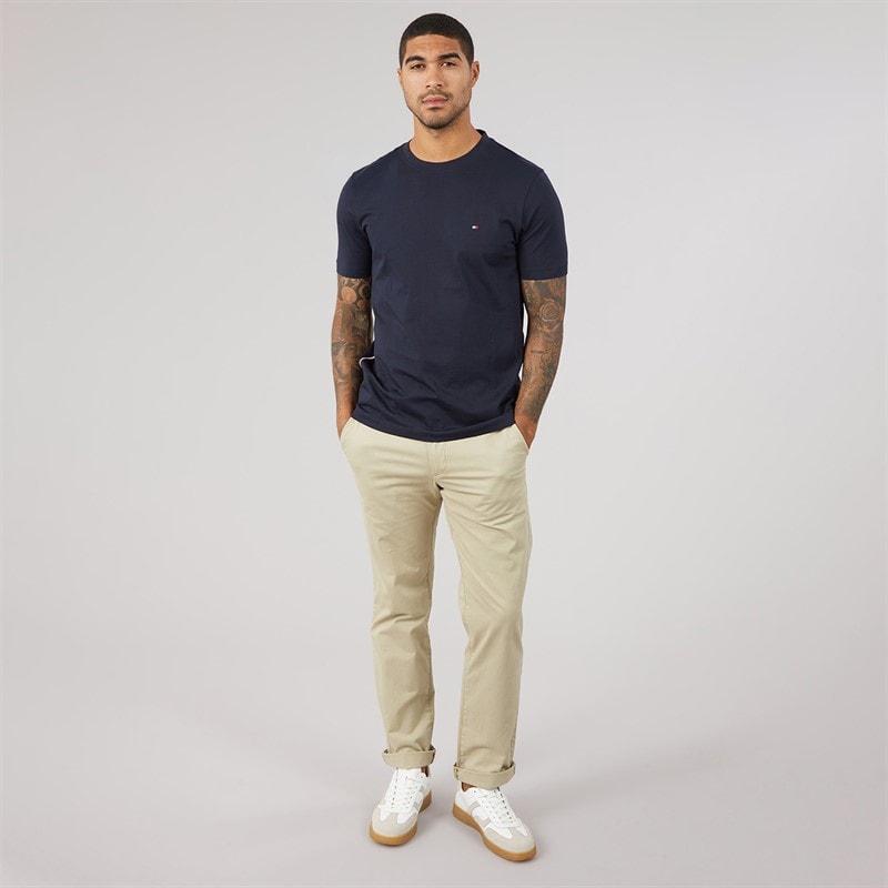 Tommy Hilfiger Mens Global Stripe T-Shirt Desert Sky - Image 4