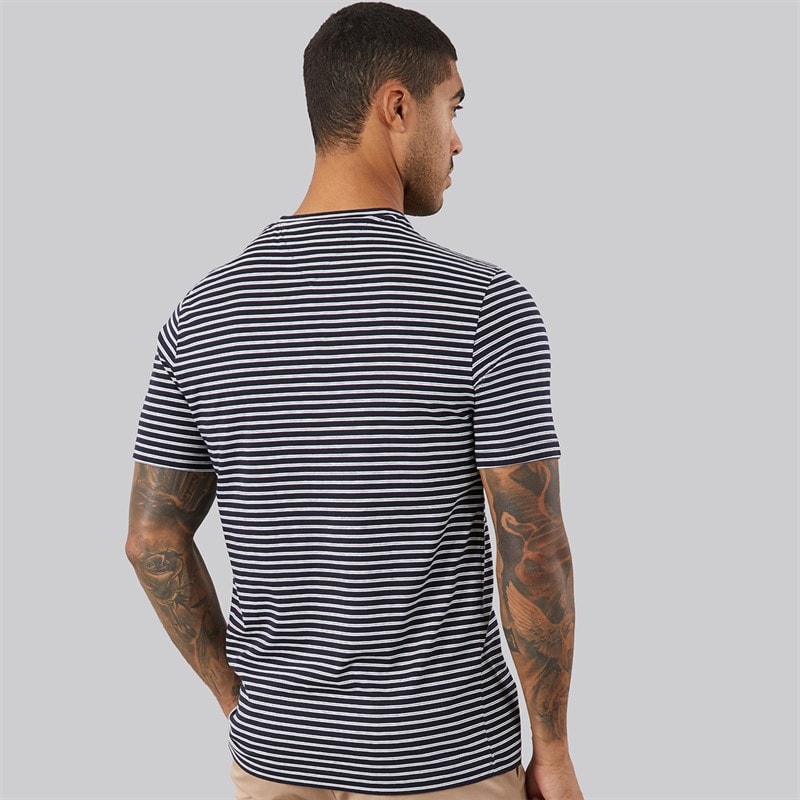 Tommy Hilfiger Mens Essential Seasonal Reg Fit T-Shirt Desert Sky/Ecru Stripe - Image 2