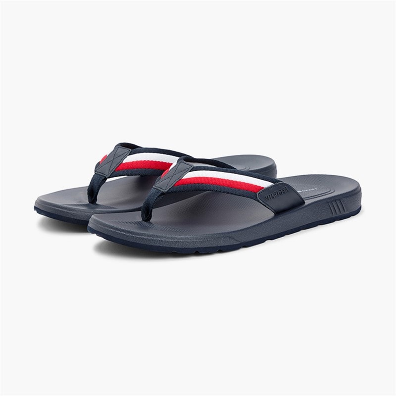 Tommy Hilfiger Mens Molded Flip Flops Rwb