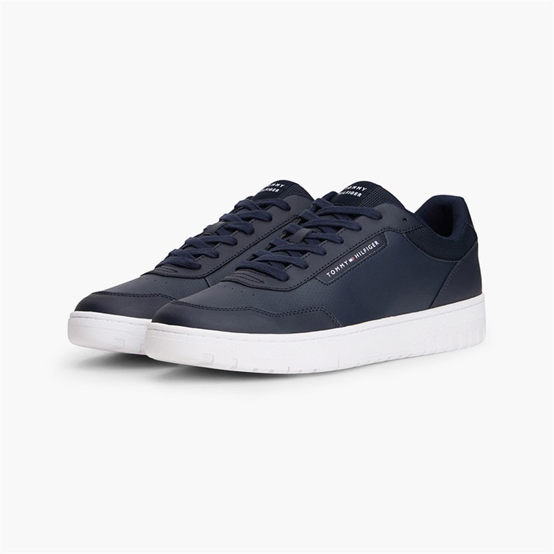Tommy Hilfiger Mens Basket Core Perforated Trainers Desert Sky - Image 5