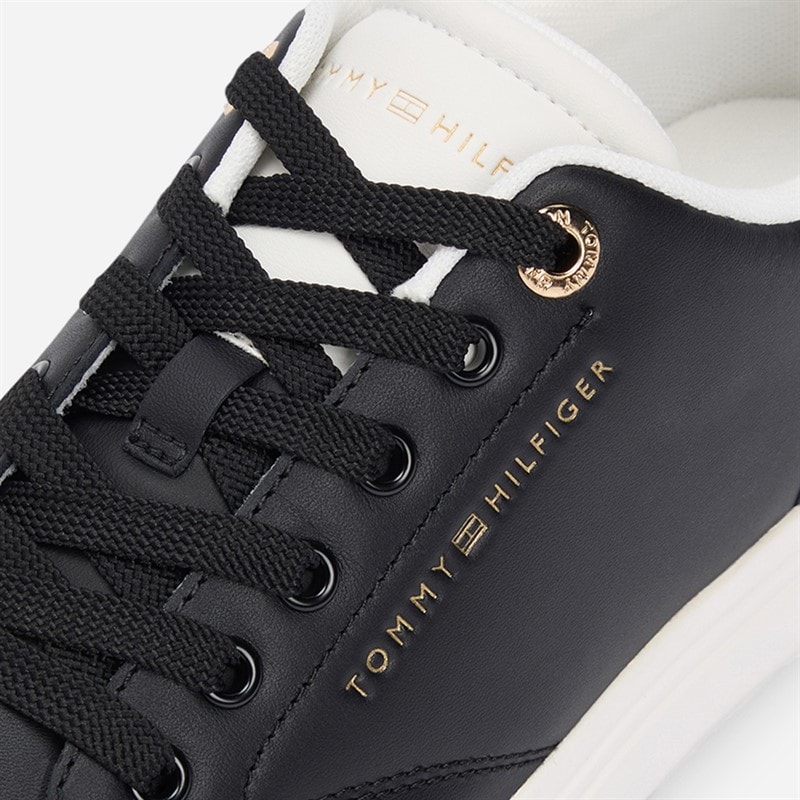 Tommy Hilfiger Womens Feminine Cupsole Trainers Black/Ecru - Image 5