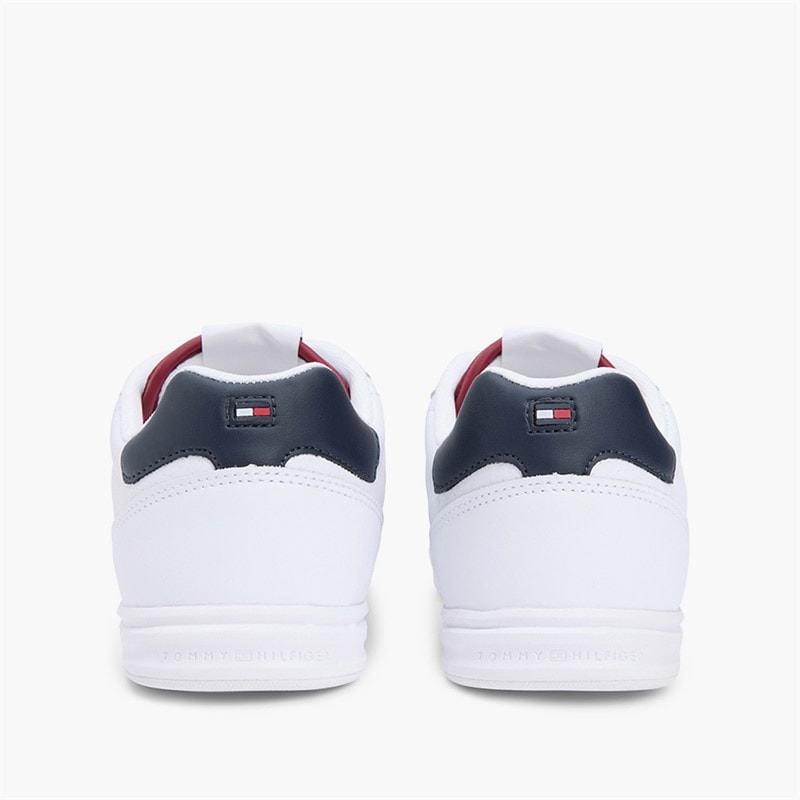 Tommy Hilfiger Mens Low Pro Leather Trainers White - Image 3