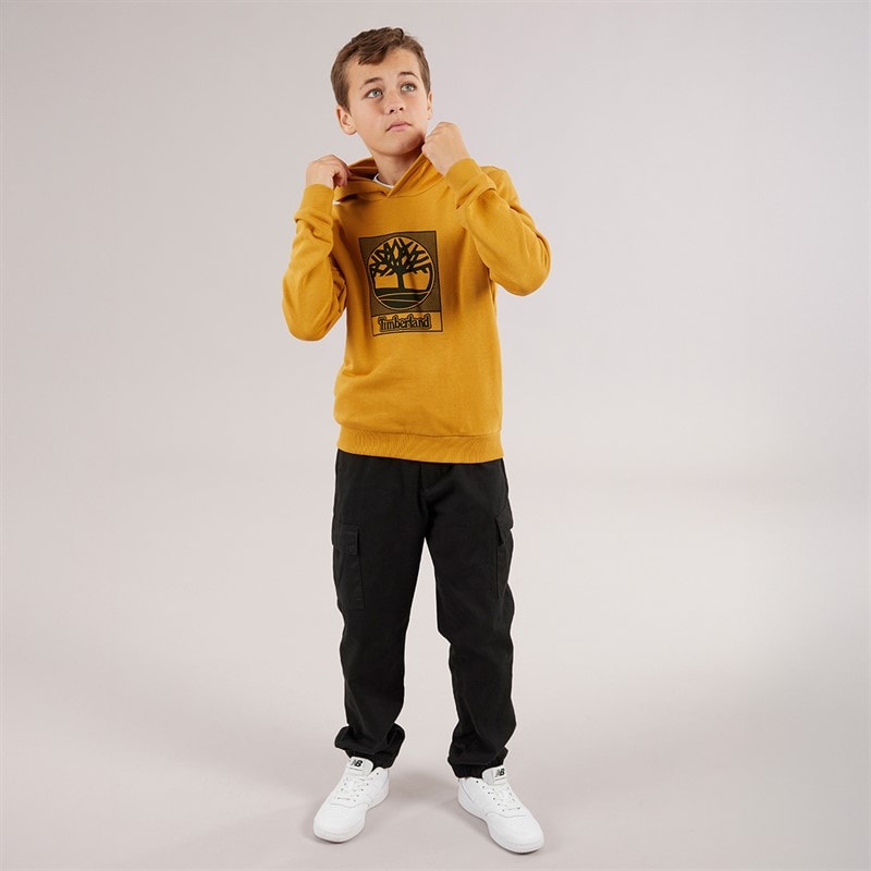 Timberland Boys OTH Hoodie Beige/Black - Image 3