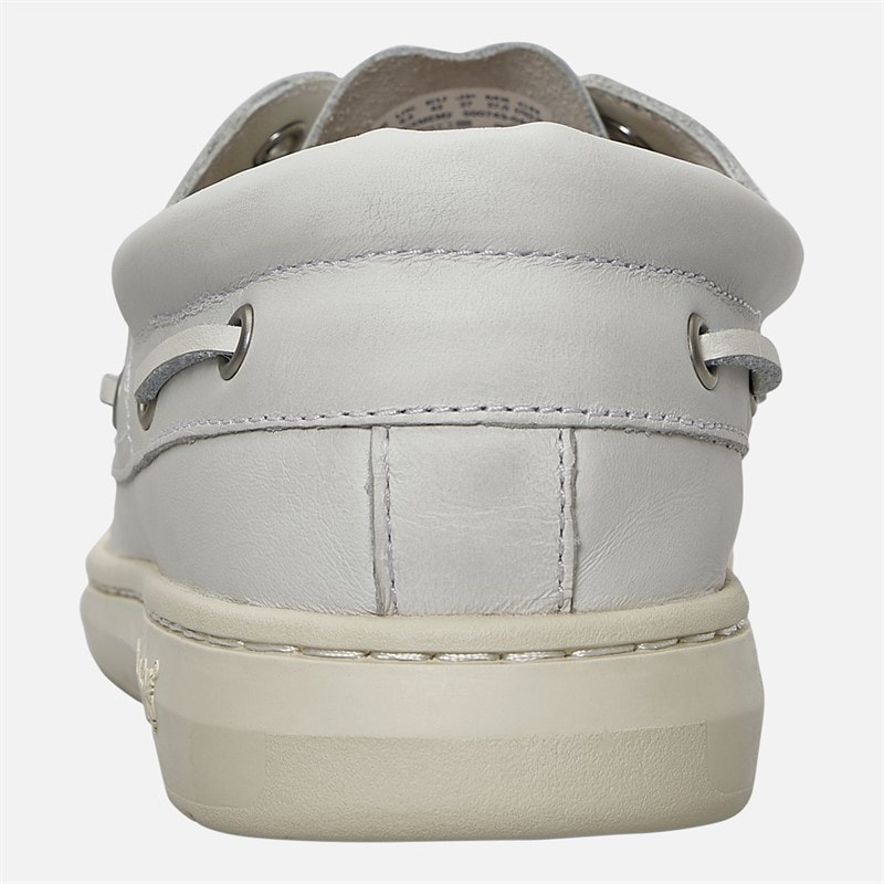 Timberland Mens Portofino Pier Boat Shoes White Full Grain - Image 3