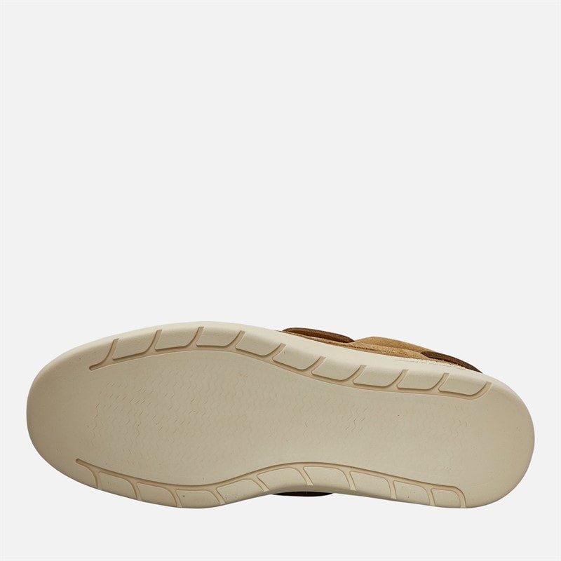 Timberland Mens Portofino Pier Boat Shoes Medium Beige Suede - Image 2