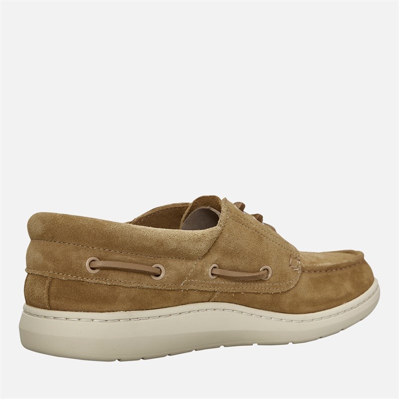 Timberland Mens Portofino Pier Boat Shoes Medium Beige Suede - Image 5