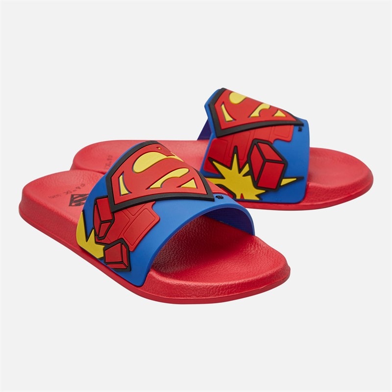 Superman Boys Logo Sliders Red/Multi