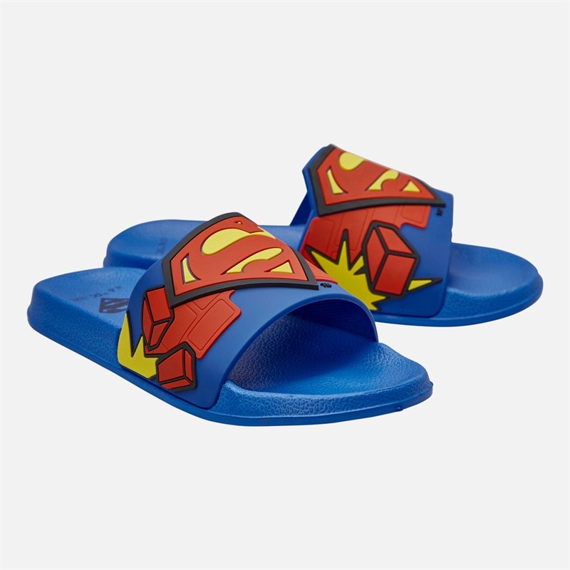 Superman Boys Logo Sliders Blue/Multi