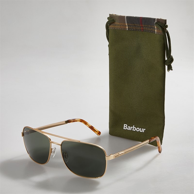 Barbour Mens Sunglasses Matte Gold - Image 3