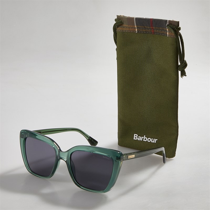 Barbour Womens Sunglasses Shiny Green Crystal - Image 3