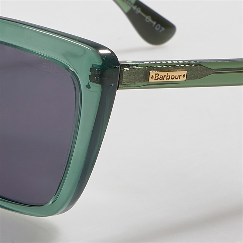Barbour Womens Sunglasses Shiny Green Crystal - Image 4