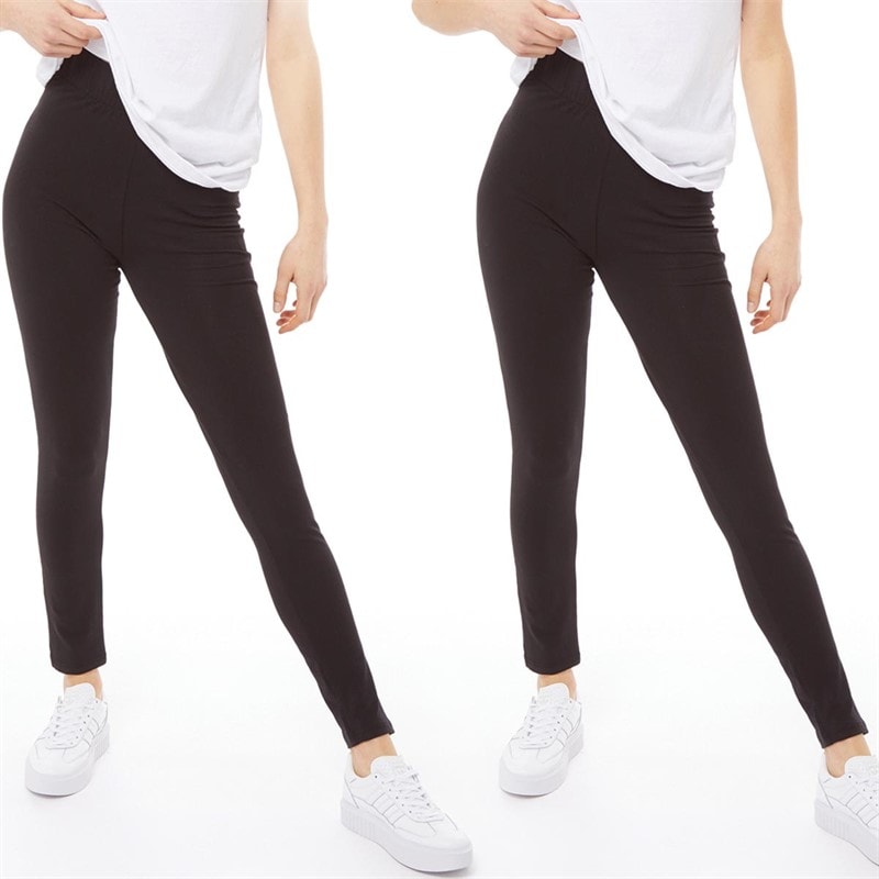L'amore Couture Womens L'amore Hannah Two Pack Leggings Black