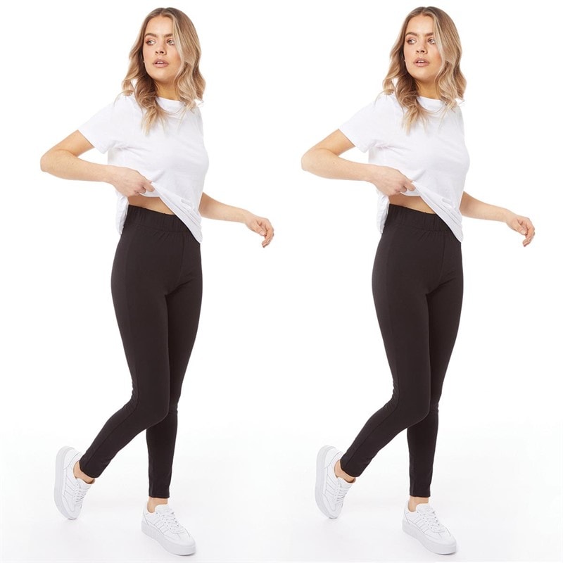 L'amore Couture Womens L'amore Hannah Two Pack Leggings Black - Image 4