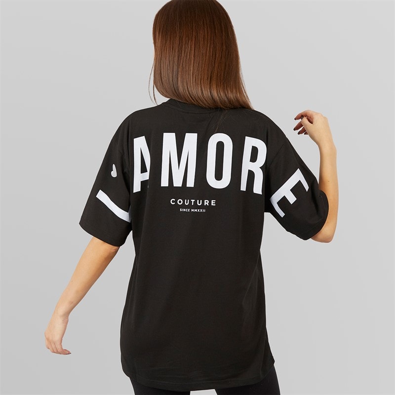 L'amore Couture Womens Ryleigh T-Shirt Black