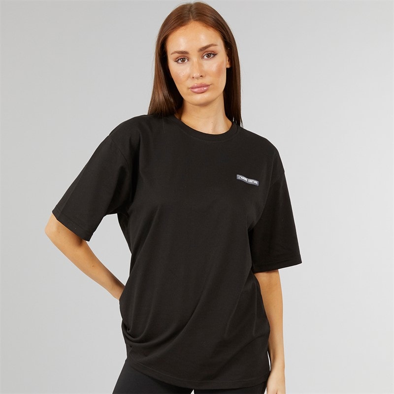 L'amore Couture Womens Ryleigh T-Shirt Black - Image 2