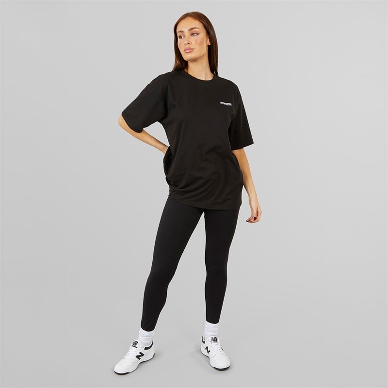L'amore Couture Womens Ryleigh T-Shirt Black - Image 4