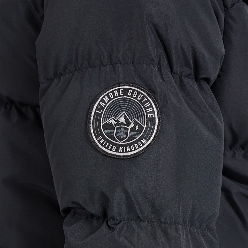 L'amore Couture Womens Lola Short Puffer Black - Image 5