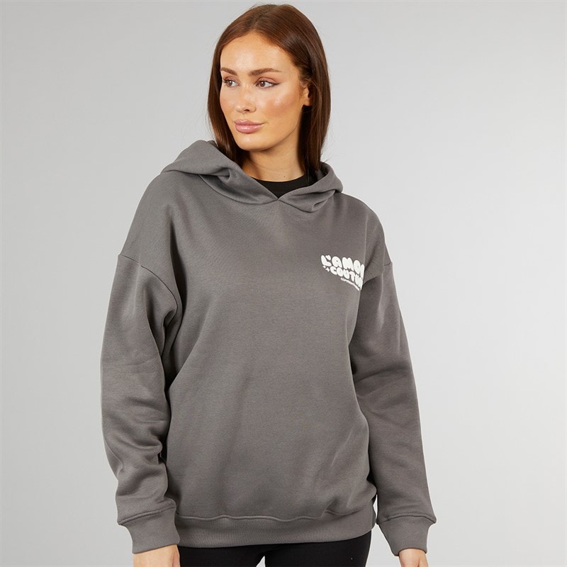 L'amore Couture Womens Lamore Couture Leisure Oversized Hoodie Charcoal - Image 2