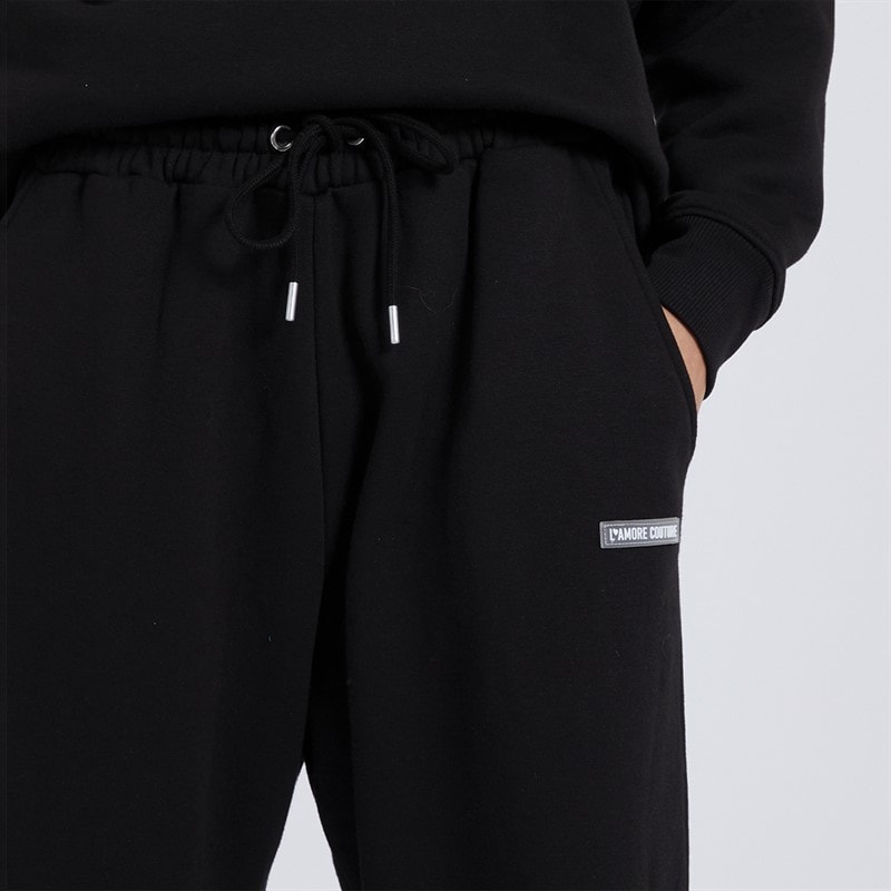 L'amore Couture Womens Ryleigh Loose Fit Jogger Black - Image 3