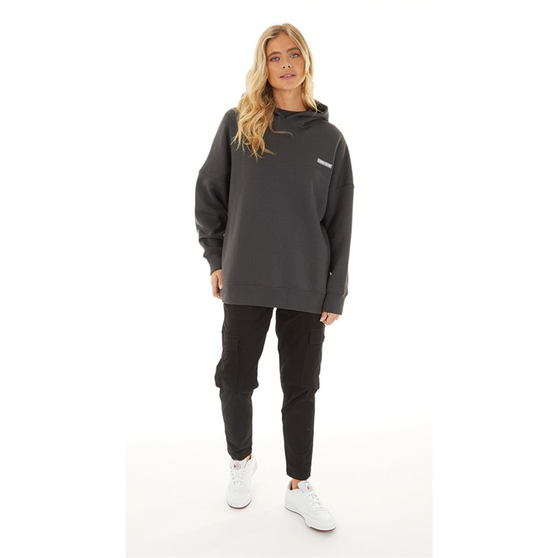 L'amore Couture Womens Ryleigh Hoodie Charcoal - Image 4