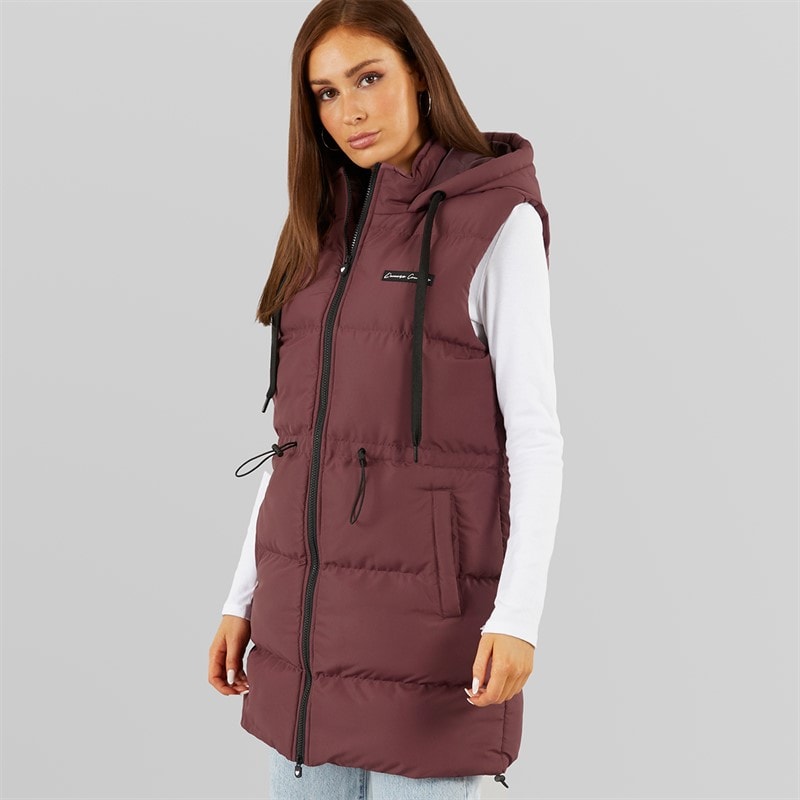 L'amore Couture Womens Starlight Gilet Burgundy - Image 3