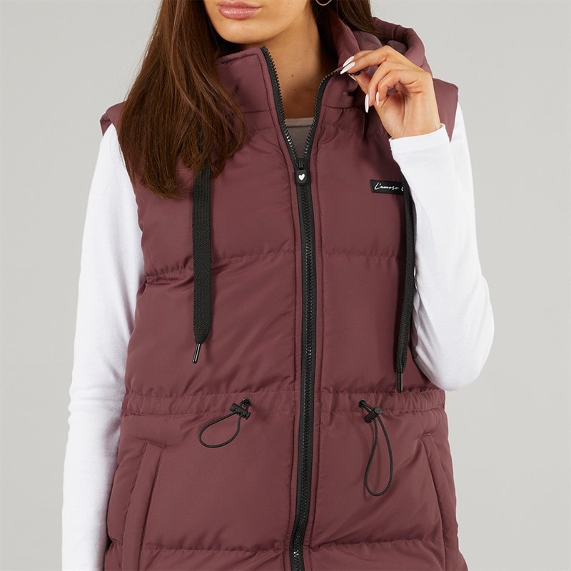 L'amore Couture Womens Starlight Gilet Burgundy - Image 5