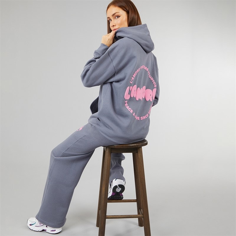 L'amore Couture Womens Glendale Tracksuit Charcoal - Image 1
