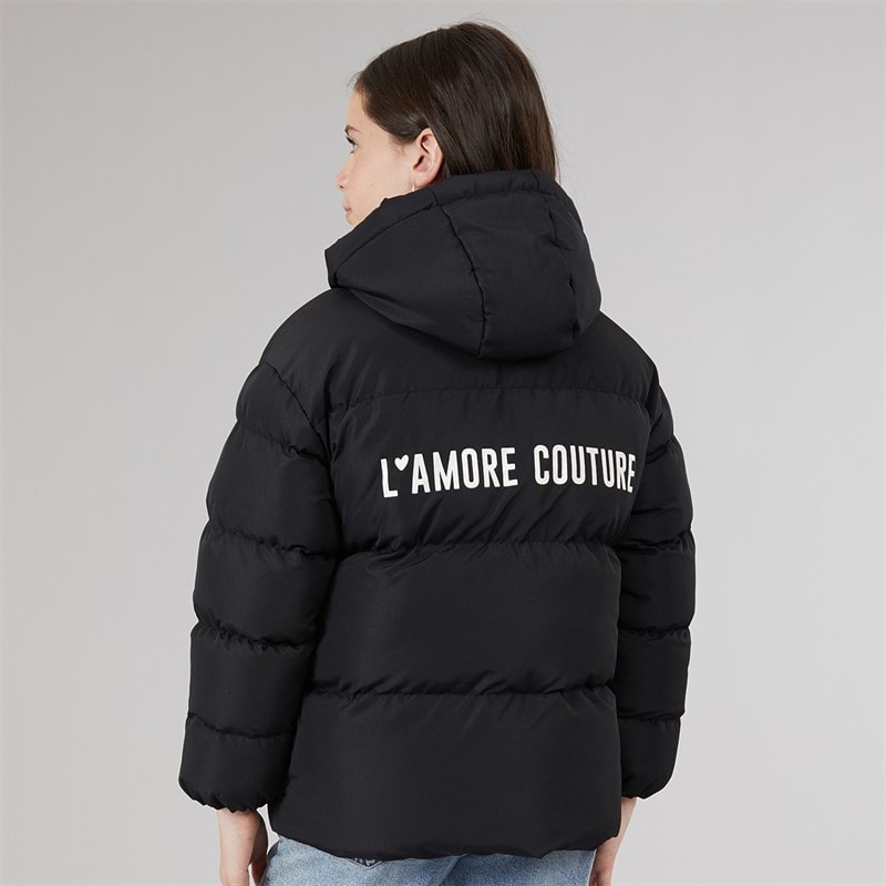 L'amore Couture Girls Riannon Island Short Puffer Black - Image 2