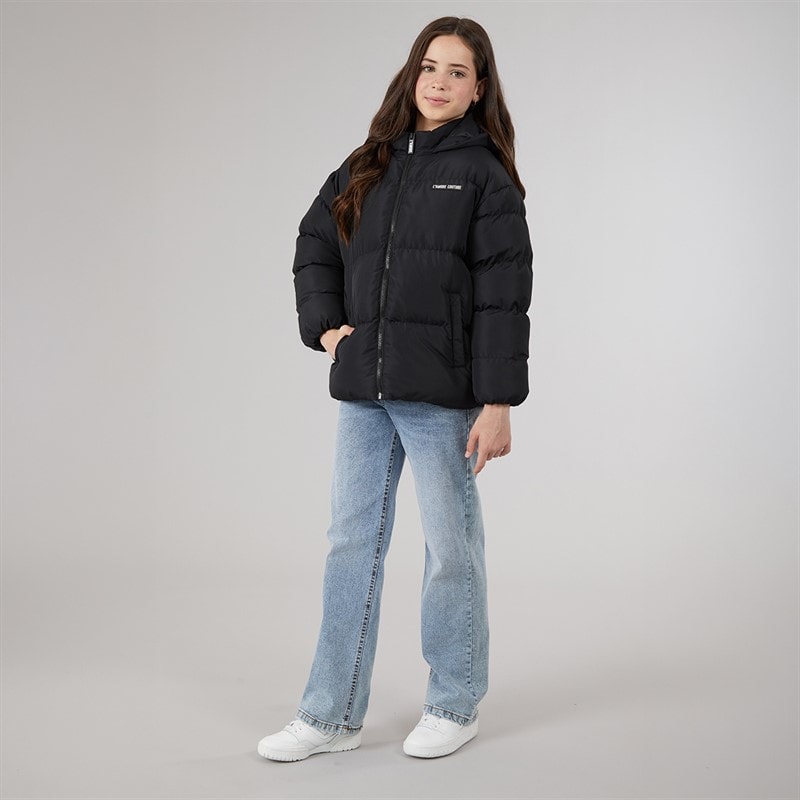 L'amore Couture Girls Riannon Island Short Puffer Black - Image 4