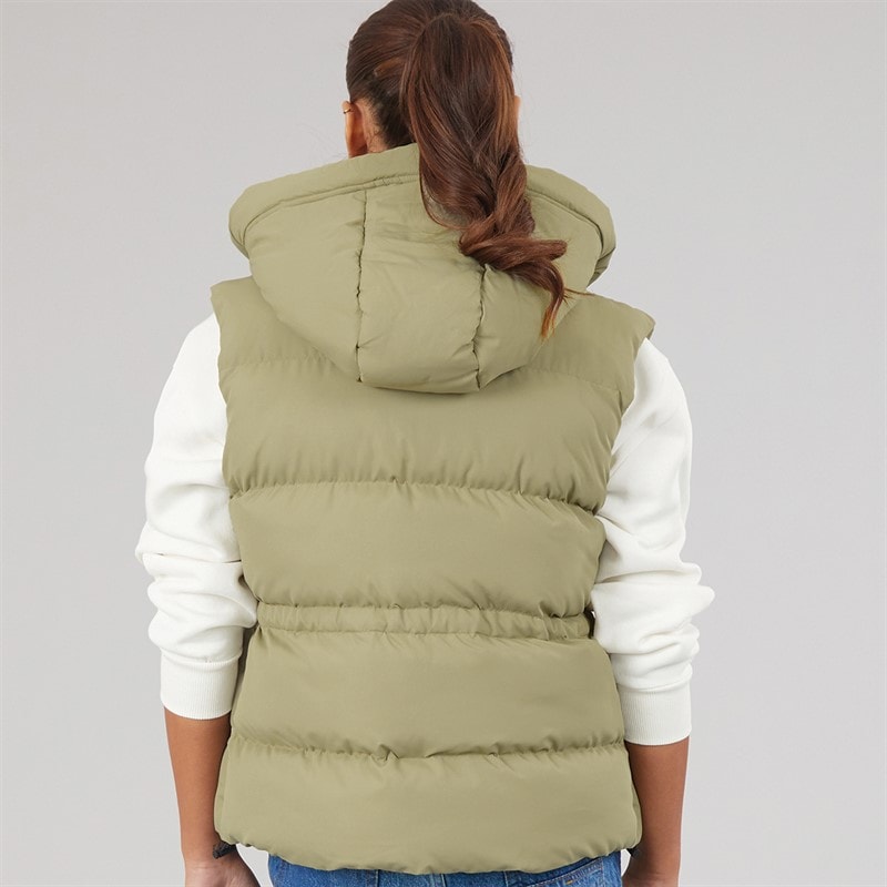 L'amore Couture Womens Starling Short Gilet Khaki - Image 2
