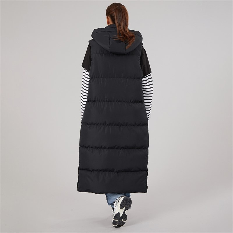L'amore Couture Womens Brandy Long Gilet Black - Image 2