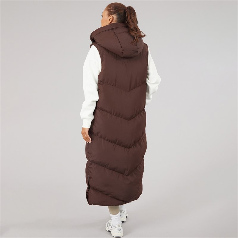 L'amore Couture Womens Harvest Long Gilet Chocolate - Image 2